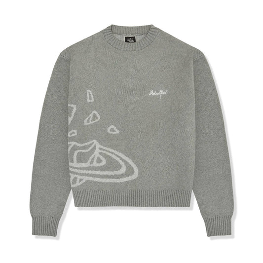 Broken Planet Market Heather Grey Knit Sweatshirt