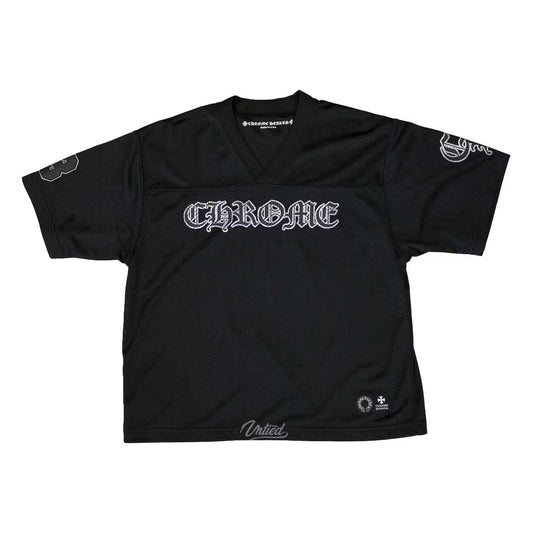 Chrome Hearts Mesh Stadium Football Jersey Black