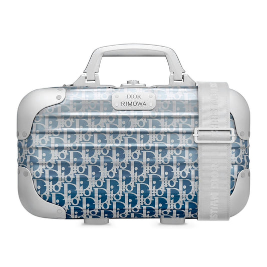 Dior x RIMOWA Carry-On Case Aluminium Dior Oblique Blue Gradient