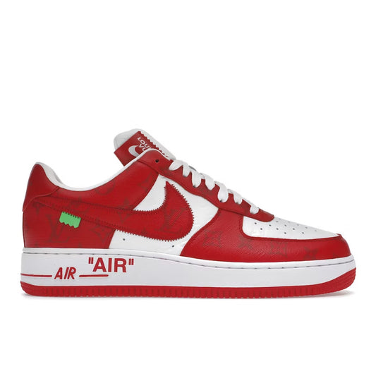 Louis Vuitton Nike Air Force 1 Low By Virgil Abloh White Red