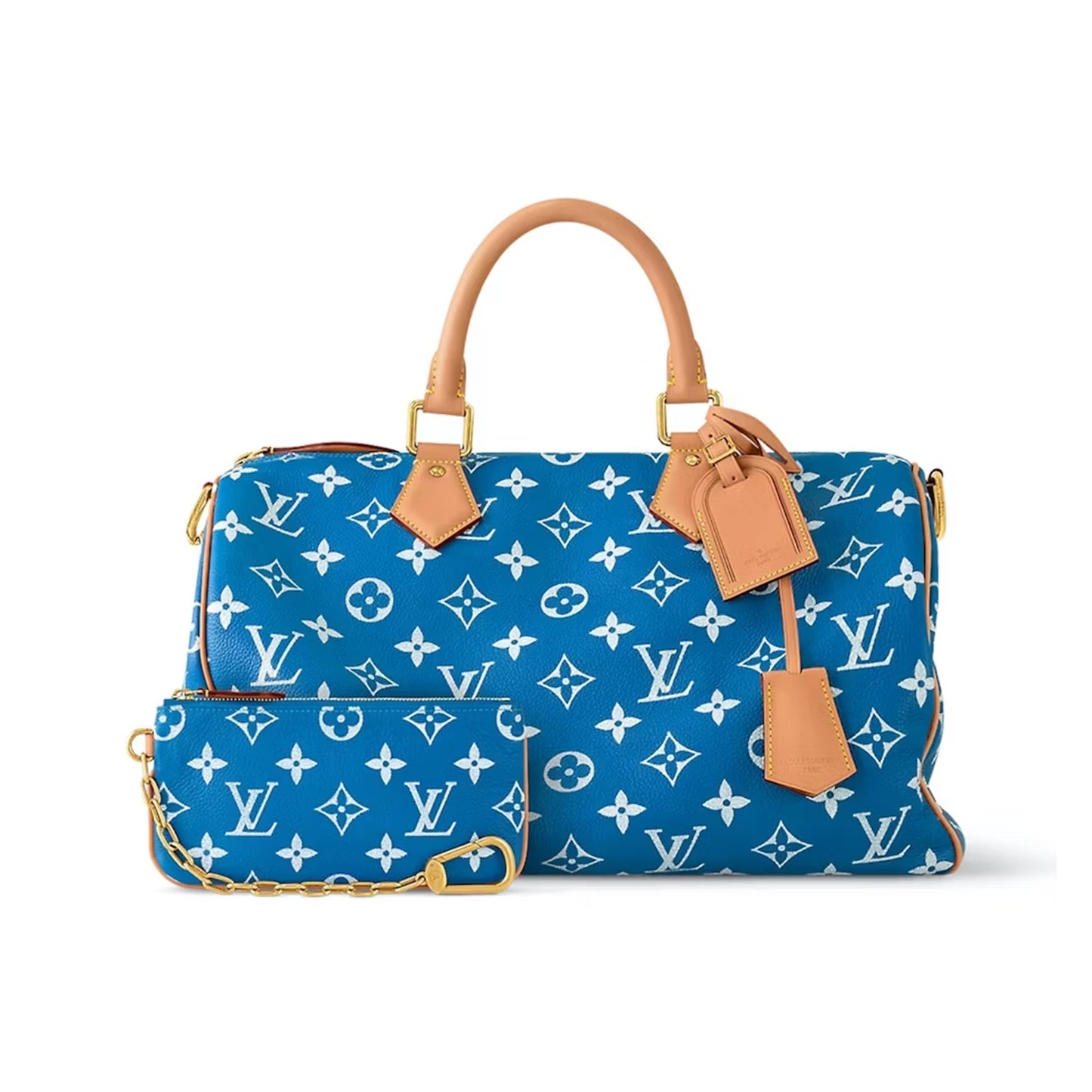 Louis Vuitton Speedy P9 Bandoulière 40 Monogram Leather Blue