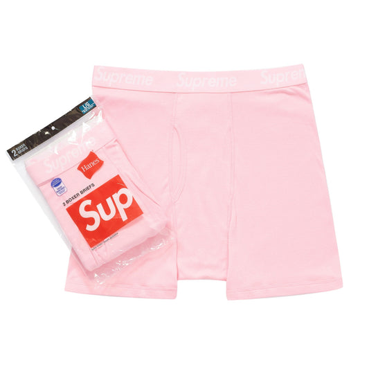 Supreme Hanes Boxer Briefs (2 Pack) Pink